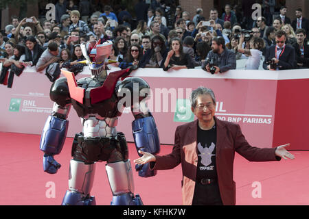 Roma, Italia. 28 ott 2017. Go Nagai frequentando il tappeto rosso di Mazinga Z infinito durante il XII Festival di Roma Credito: Silvia Gerbino/Alamy Live News Foto Stock