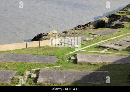 Dismessi brean giù fort in Inghilterra, somerset Foto Stock