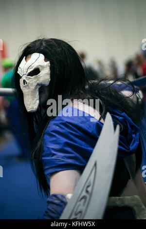 Londra, Regno Unito. 29 ott 2017. celebrità, interviste, ospiti cosplayers e ventole a mcm london comic con il giorno 3 ottobre 2017. Credito: simon re/ alamy live news Foto Stock