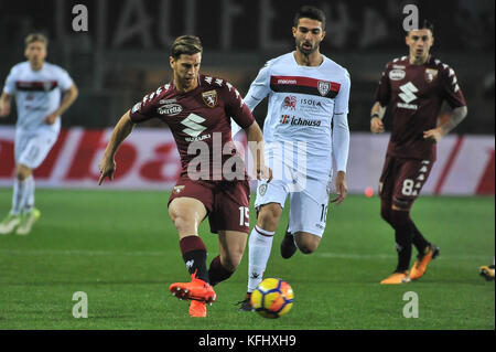 Torino, Italia. 29 ott 2017. cristian ansaldi (torino fc) durante la serie di una partita di calcio tra torino fc e cagliari calcio allo stadio grande Torino il 29 ottobre 2017 a Torino, Italia. Credito: Fabio petrosino/alamy live news Foto Stock