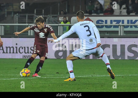 Torino, Italia. 29 ott 2017. adem ljajic (torino fc) durante la serie di una partita di calcio tra torino fc e cagliari calcio allo stadio grande Torino il 29 ottobre 2017 a Torino, Italia. Credito: Fabio petrosino/alamy live news Foto Stock