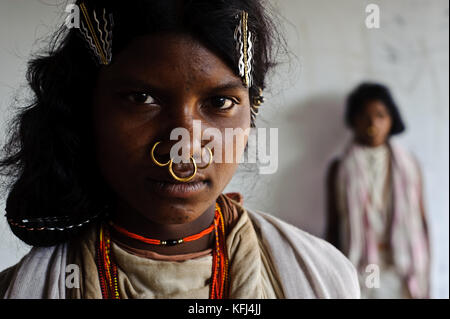 Le ragazze dell'Dongriya Kondh ( India) Foto Stock