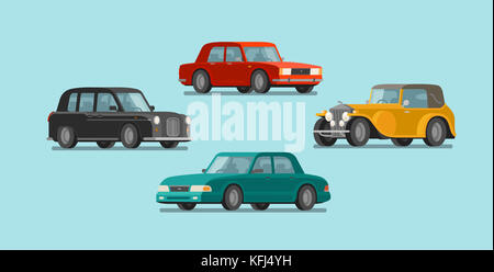 Icone veicolo, set veicolo. Trasporti, auto, auto concept. Illustrazione vettoriale Illustrazione Vettoriale