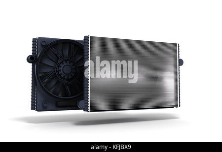 3d illustrazione radiatore del veicolo isolato su sfondo bianco Foto Stock