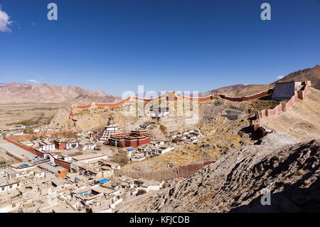 Gyantse town - Tibet Foto Stock