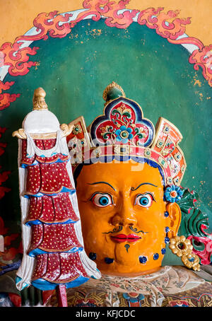 Opere d'arte buddista in Palcho Monaster - Gyantse, Tibet Foto Stock