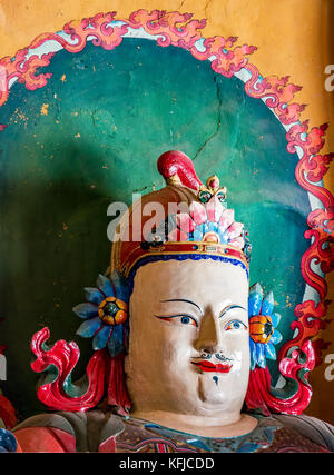 Opere d'arte buddista in Palcho Monaster - Gyantse, Tibet Foto Stock