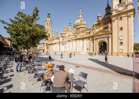 La città di Saragozza in Spagna Foto Stock