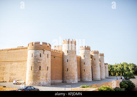 Palazzo Castillo de la Aljafería di Saragozza Foto Stock