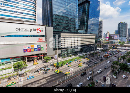 Bangkok, Tailandia - 12 agosto: si tratta di un punto di vista di central plaza grand Rama 9 un famoso centro commerciale situato nel centro della città su agosto 12, 2017 HO Foto Stock