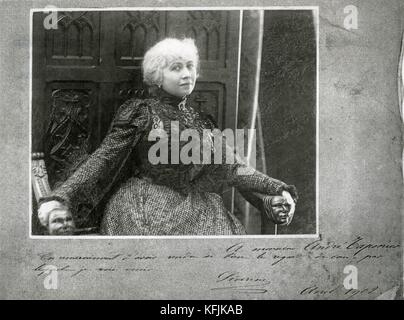 Ritratto di Caroline Rémy de Guebhard, conosciuto con il nome di penna Séverine (1855-1929). Era una scrittrice, giornalista e femminista francese. Aprile 1902 Photo Boissonas Et Tafonier Credit:Photo12/Col. Tafonier Foto Stock