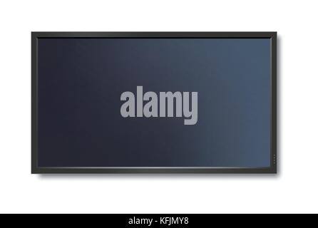 TV a schermo piatto lcd al plasma realistico Illustrazione Vettoriale
