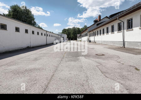 Campo di concentramento di Dachau (konzentrationslager) prigione cortile di blocco Foto Stock