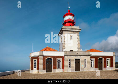 Faro, Cabo da Roca, il punto più occidentale del continente europeo, Sintra, Portogallo Foto Stock