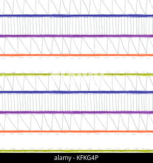 Seamless disegnati a mano modello geometrico. design moderno stile artistico. freehand spazzola digitale tratti a matita composizione alla moda Foto Stock