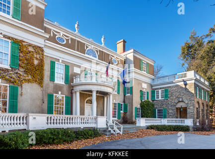 Springwood, ex casa di Franklin D Roosevelt, Franklin D. Roosevelt National Historic Site, Hyde Park, nello Stato di New York, Stati Uniti d'America Foto Stock