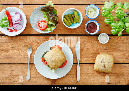 Self Made sandwich freschi buongustai deliziosi snack Foto Stock