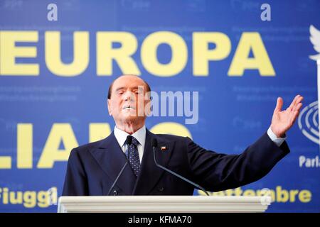 Silvio Berlusconi in convenzione organizated da epp popolo europeo partito a Fiuggi Italia, 17/09/2017 il credito © remo casilli/sintesi/stock alamy phot Foto Stock