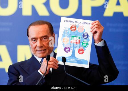 Silvio Berlusconi in convenzione organizated da epp popolo europeo partito a Fiuggi Italia, 17/09/2017 il credito © remo casilli/sintesi/stock alamy phot Foto Stock