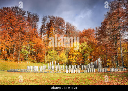 Transilvania, Romania - Sarmizegetusa Regia, Dacia antica capitale del re Decebal. Foto Stock