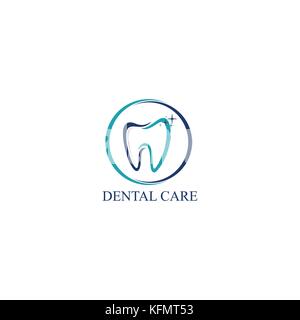 Per le cure dentarie icona vettore logo del modello di progettazione Illustrazione Vettoriale