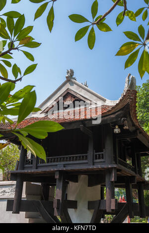 Pagoda su un Pilastro (Chùa Một Cột), Ba Đình, Hanoi, Vietnam Foto Stock
