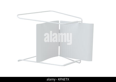 Sedia isolato sdraiato sul pavimento in un studio luminoso. Il rendering 3D Foto Stock