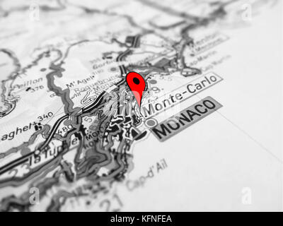 Monte carlo su una mappa stradale (Italia) Foto Stock
