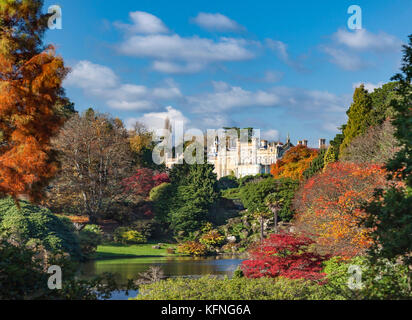 Sheffield Park Gardens e casa. Foto Stock