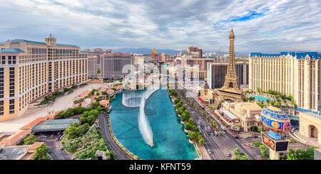 Vista aerea della Strip di Las Vegas Foto Stock