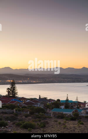 Mossel Bay al tramonto, Western Cape, Sud Africa Foto Stock