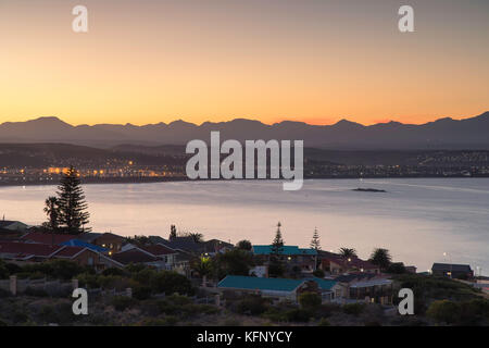 Mossel Bay al tramonto, Western Cape, Sud Africa Foto Stock