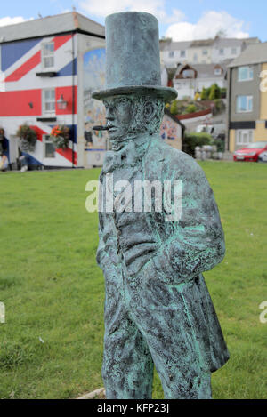 Statua di Isambard Kingdom Brunel a Saltash Cornovaglia Foto Stock