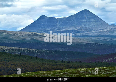 Le montagne in Rondane National Park, Norvegia. Foto Stock