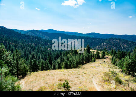 Vedute panoramiche di Boise National Forest in Idaho, Stati Uniti d'America Foto Stock