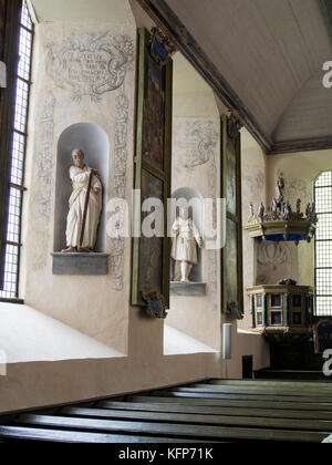 All'interno della cappella a Läckö Slott, un castello medievale su Kållandsö Isola, Svezia occidentale. Foto Stock