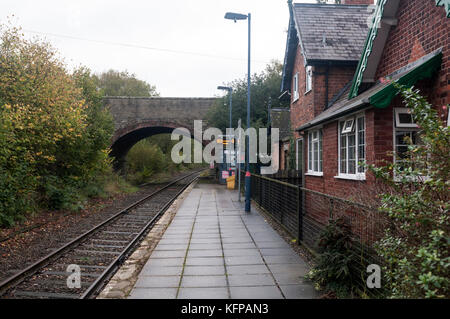 Hopton Heath stazione sul cuore della linea Galles, Shropshire, Regno Unito Foto Stock