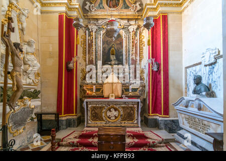 Nnenraum der Kathedrale Santa Marija, Zitadelle Cittadella, Victoria, Insel Gozo, Malta | Cattedrale dell'Assunzione interna, Cittadella o Cittadella Foto Stock