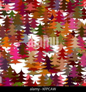 Caotica senza giunture pino background - vacanza decorazione vector graphic design Illustrazione Vettoriale