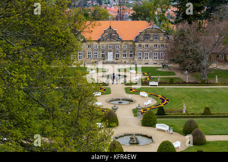 Stadtanschung von Dienstleiten im Bereich Foto Stock