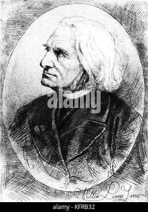 Franz Liszt - ritratto, 1882. Ungherese pianista e compositore, 22 Ottobre 1811 - 31 luglio 1886. Foto Stock