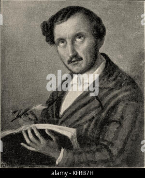 Gaetano Donizetti di Giuseppe Rillosi, 1818. Compositore italiano: 29 Novembre 1797 - 8 aprile 1848. Foto Stock