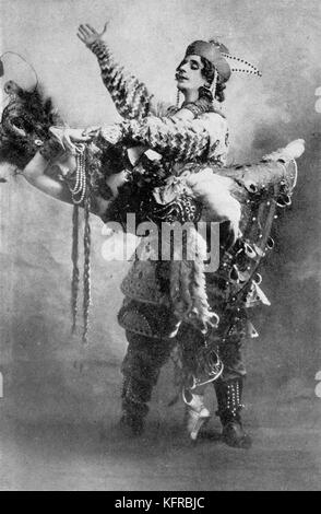 Tamara Karsavina e Michel Fokine in Firebird / L'Oiseau de Feu di Igor Stravinsky. Foto Stock