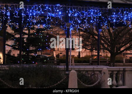 Llandudno le luci di Natale, interruttore no parade. Galles Foto Stock