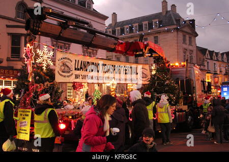 Llandudno le luci di Natale, interruttore no parade. Galles Foto Stock