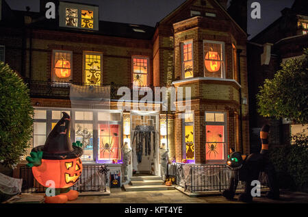 Haunted House Halloween su Wandsworth Comuni di Londra Foto Stock