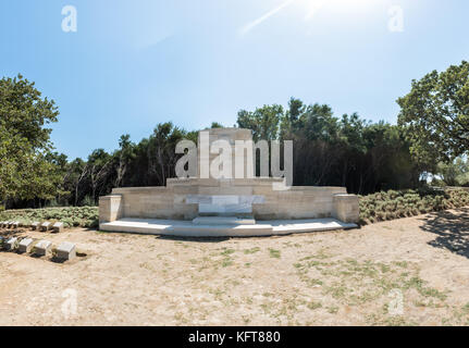 Cimitero in Spiaggia al anzac cove, in Gallipoli, Canakkale, Turchia. cimitero in Spiaggia contiene i resti delle truppe alleate che morì durante la battaglia di Foto Stock