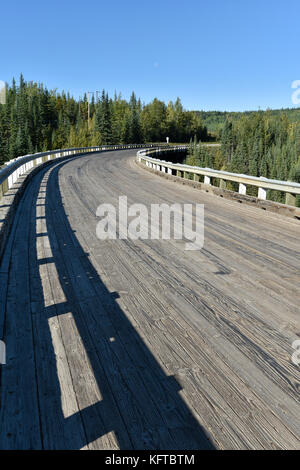 Ponte Di Kiskatinaw, Dawson Creek, British Columbia, Canada, Alcan, Alaska Highway, Foto Stock