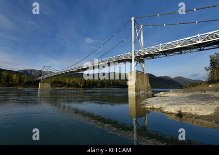 Liard river bridge, British Columbia, Canada Foto Stock