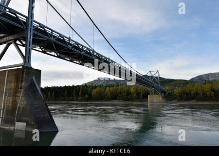 Liard river bridge, British Columbia, Canada Foto Stock